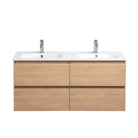 Ensemble meuble 120 bois-Vasque céramique-Miroirs ELY - Ensemble Meuble + Vasque + Miroir - Bain-bain
