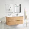 Ensemble meuble 120 bois-Vasque céramique-Miroirs ELY - Ensemble Meuble + Vasque + Miroir - Bain-bain
