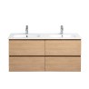 Ensemble meuble 120 bois-Vasque céramique-Miroirs RIMA - Ensemble Meuble + Vasque + Miroir - Bain-bain
