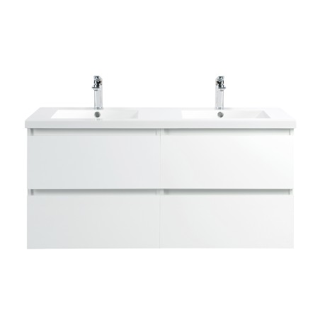 Ensemble meuble 120 blanc-Vasque résine-Miroirs RIMA - Ensemble Meuble + Vasque + Miroir - Bain-bain