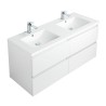 Ensemble meuble 120 blanc-Vasque résine-Miroirs RIMA - Ensemble Meuble + Vasque + Miroir - Bain-bain