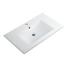 Pack meuble 80 bois détail noir-Vasque résine-Robinet noir-Miroir ELY - Pack Meuble + Vasque + Robinet + Miroir - Bain-bain