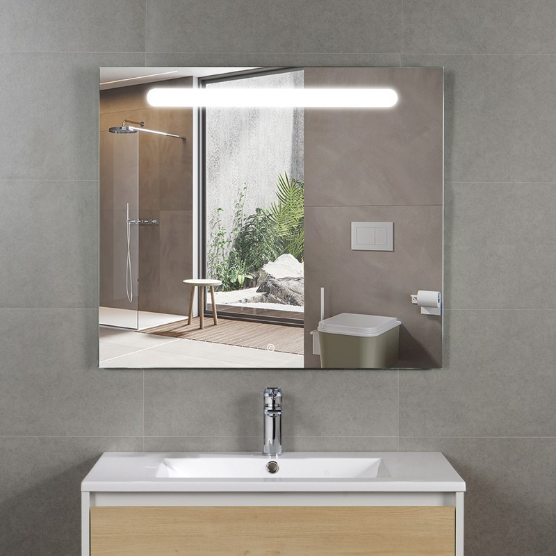 Pack meuble 80 bois détail noir-Vasque céramique-Robinet noir-Miroir RIMA - Pack Meuble + Vasque + Robinet + Miroir - Bain-bain