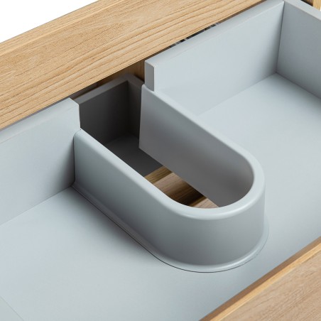 Pack meuble 80 bois-Vasque résine-Robinet chromé-Miroir JOY - Pack Meuble + Vasque + Robinet + Miroir - Bain-bain
