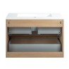 Pack meuble 80 bois-Vasque résine-Robinet chromé-Miroir JOY - Pack Meuble + Vasque + Robinet + Miroir - Bain-bain