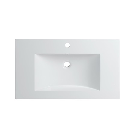 Pack meuble 80 blanc-Vasque résine-Robinet noir-Miroir JOY - Pack Meuble + Vasque + Robinet + Miroir - Bain-bain