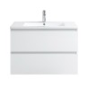 Pack meuble 80 blanc-Vasque résine-Robinet chromé-Miroir JOY - Pack Meuble + Vasque + Robinet + Miroir - Bain-bain