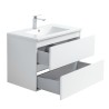 Pack meuble 80 blanc-Vasque résine-Robinet chromé-Miroir JOY - Pack Meuble + Vasque + Robinet + Miroir - Bain-bain
