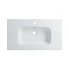 Pack meuble 80 blanc-Vasque céramique-Robinet noir-Miroir JOY - Pack Meuble + Vasque + Robinet + Miroir - Bain-bain