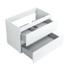 Pack meuble 80 blanc-Vasque céramique-Robinet noir-Miroir RIMA - Pack Meuble + Vasque + Robinet + Miroir - Bain-bain