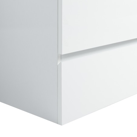 Pack meuble 80 blanc-Vasque céramique-Robinet noir-Miroir RIMA - Pack Meuble + Vasque + Robinet + Miroir - Bain-bain