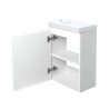 Pack meuble lave-main blanc-Robinet noir - Pack Lave-main + Robinet - Bain-bain