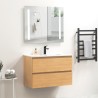 Pack meuble 80 bois-Vasque céramique-Robinet noir - Pack Meuble + Vasque + Robinet - Bain-bain