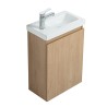 Pack meuble lave-main bois-Vasque blanche robinet chromé- Crochet chromé - Pack Lave-main + Robinet + Crochet - Bain-bain