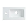 Pack meuble lave-main bois-Vasque blanche robinet chromé- Crochet chromé - Pack Lave-main + Robinet + Crochet - Bain-bain