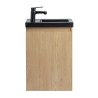 Pack meuble lave-main bois-Vasque noire robinet noir- crochet noir - Pack Lave-main + Robinet + Crochet - Bain-bain