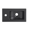 Pack meuble lave-main bois-Vasque noire robinet noir- crochet noir - Pack Lave-main + Robinet + Crochet - Bain-bain