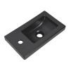 Pack meuble lave-main bois-Vasque noire robinet noir- crochet noir - Pack Lave-main + Robinet + Crochet - Bain-bain