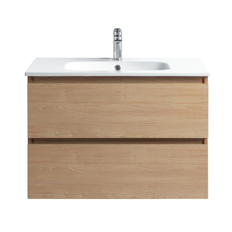 Pack meuble 80 bois-Vasque céramique-Robinet chromé - Pack Meuble + Vasque + Robinet - Bain-bain