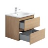 Ensemble meuble 60 bois-Vasque céramique - Ensemble Meuble + Vasque - Bain-bain