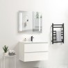 Pack meuble 80 blanc-Vasque résine-Robinet noir - Pack Meuble + Vasque + Robinet - Bain-bain