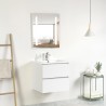 Pack meuble 60 blanc-Vasque résine-Robinet chromé - Pack Meuble + Vasque + Robinet - Bain-bain