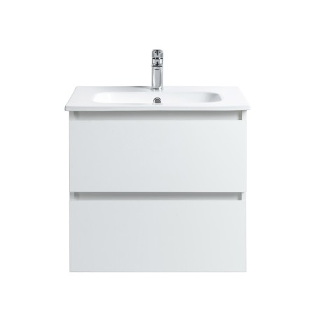 Ensemble meuble 60 blanc-Vasque céramique-Miroir RIMA - Ensemble Meuble + Vasque + Miroir - Bain-bain