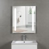 Pack meuble 60 bois-Vasque céramique-Robinet noir-Miroir ELY - Pack Meuble + Vasque + Robinet + Miroir - Bain-bain