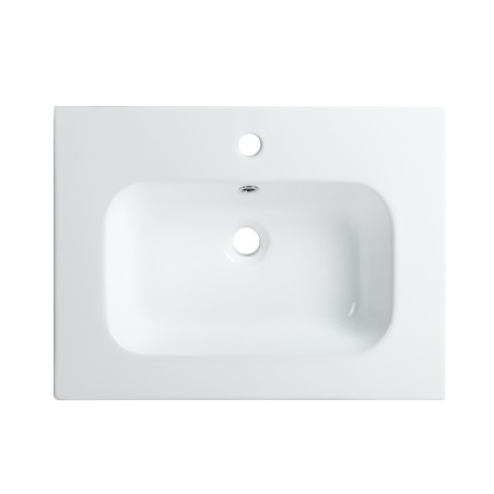 Pack meuble 60 blanc-Vasque céramique-Robinet noir-Miroir JOY - Pack Meuble + Vasque + Robinet + Miroir - Bain-bain