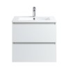 Pack meuble 60 blanc-Vasque résine-Robinet chromé-Miroir ELY - Pack Meuble + Vasque + Robinet + Miroir - Bain-bain