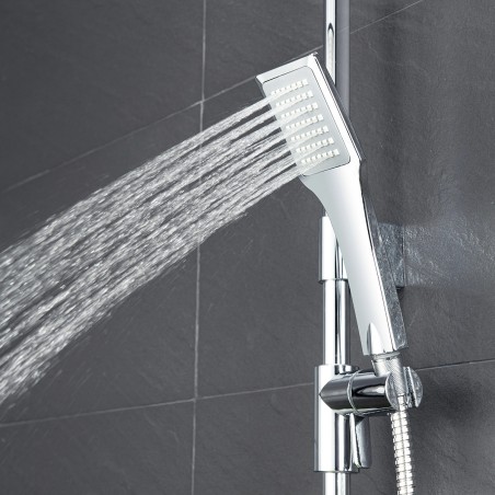 Colonne de douche carrée chrome KARY - Colonne de douche - Bain-bain