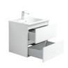 Pack meuble 60 blanc-Vasque céramique-Robinet chromé-Miroir ELY - Pack Meuble + Vasque + Robinet + Miroir - Bain-bain