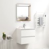 Pack meuble 60 blanc-Vasque céramique-Robinet chromé-Miroir RIMA - Pack Meuble + Vasque + Robinet + Miroir - Bain-bain