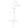 Colonne de douche Noir Mat avec tablette KIRA - Colonne de douche - Bain-bain