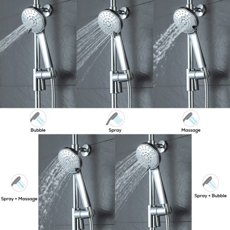 Colonne de douche chrome avec tablette KIRA - Colonne de douche - Bain-bain