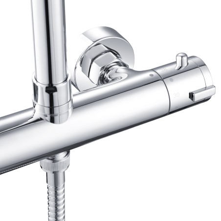 Colonne de douche chrome thermostatique YLO - Colonne de douche - Bain-bain