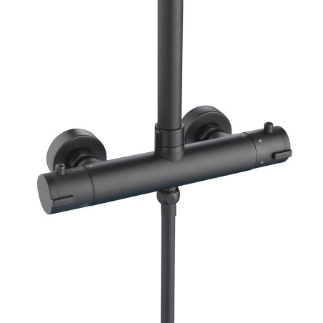 Colonne de douche Noir Mat thermostatique YLO - Accueil - Bain-bain