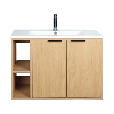 Meuble sous vasque prémonté 2 portes avec niches 80 cm - STIV - Meubles sous vasque - Bain-bain