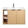 Meuble sous vasque prémonté 2 portes avec niches 80 cm - STIV - Meubles sous vasque - Bain-bain