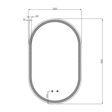 Miroir LED ovale 50x80Cm - POLY - Miroir LED - Bain-bain