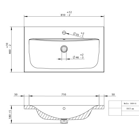 Vasque céramique 80Cm - KAVA - Vasque - Bain-bain