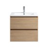Ensemble meuble 60 bois-Vasque résine-Miroir POLY - Ensemble Meuble + Vasque + Miroir - Bain-bain