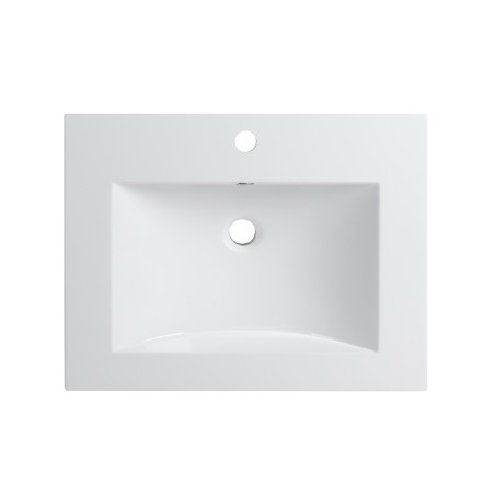 Ensemble meuble 60 bois détail noir-Vasque résine-Miroir POLY - Ensemble Meuble + Vasque + Miroir - Bain-bain