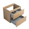 Pack meuble 60 bois-Vasque céramique-Robinet noir-Miroir POLY - Pack Meuble + Vasque + Robinet + Miroir - Bain-bain