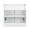 Pack meuble strié 60 blanc 2 portes-Vasque céramique-Robinet noir - Pack Meuble + Vasque + Robinet - Bain-bain