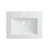 Pack meuble strié 60 gris 2 portes-Vasque résine-Robinet chromé - Pack Meuble + Vasque + Robinet - Bain-bain