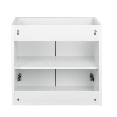 Pack meuble motif losange 60 blanc 2 portes-Vasque résine-Robinet noir - Pack Meuble + Vasque + Robinet - Bain-bain
