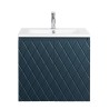 Pack meuble motif losange 60 bleu 2 portes-Vasque céramique -Robinet chromé - Pack Meuble + Vasque + Robinet - Bain-bain