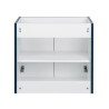Pack meuble motif losange 60 bleu 2 portes-Vasque céramique -Robinet chromé - Pack Meuble + Vasque + Robinet - Bain-bain