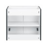 Ensemble meuble strié 60 gris 2 portes-Vasque résine-Miroir ELY - Ensemble Meuble + Vasque + Miroir - Bain-bain
